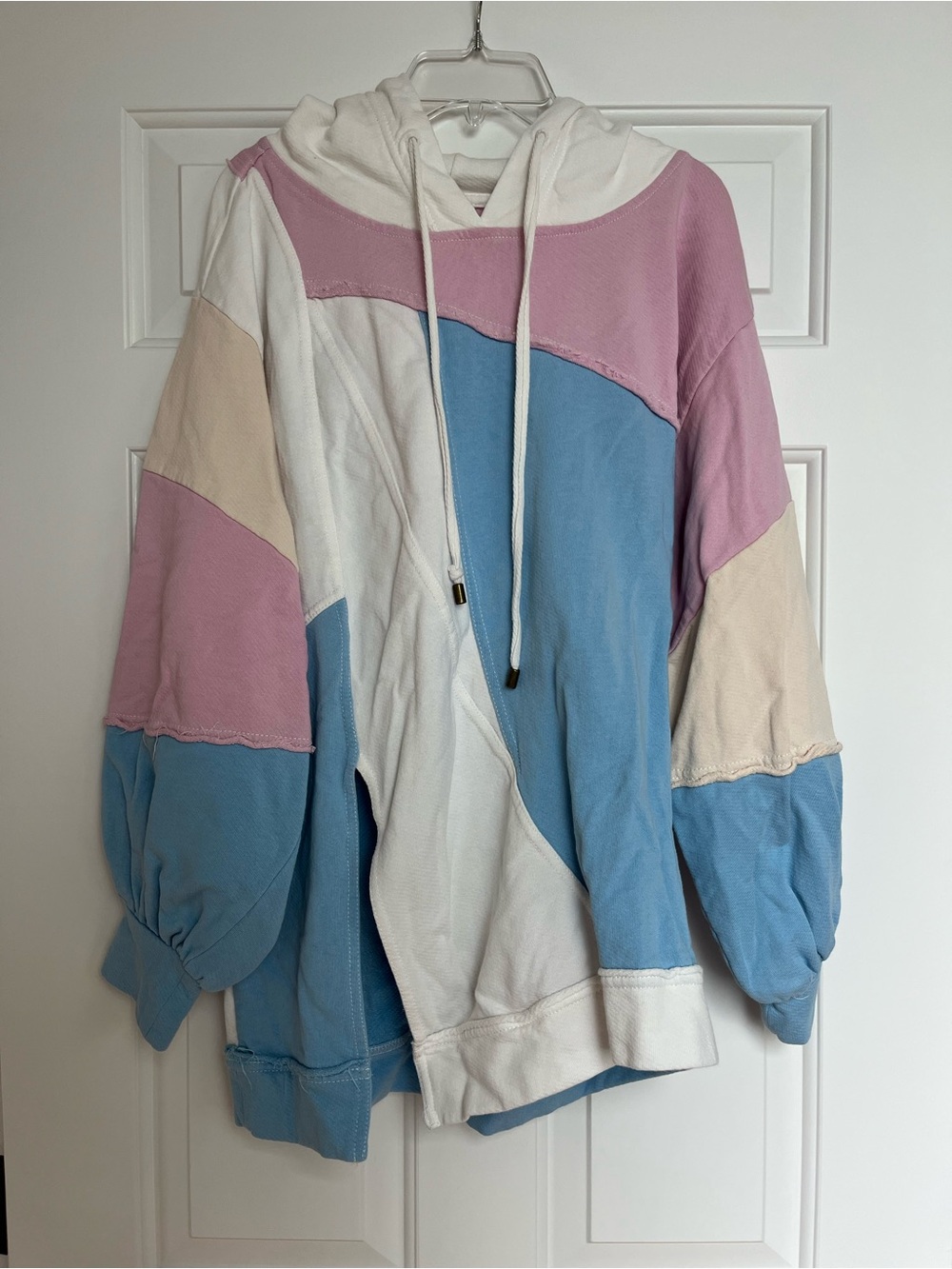 Pilcro Pastel Patchwork Hoodie